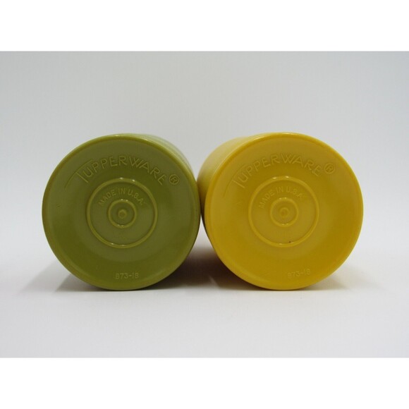 Tupperware Tumbler Drinkware Vintage Yellow + Green Harvest 873-15 Retro 70s USA - Picture 7 of 9
